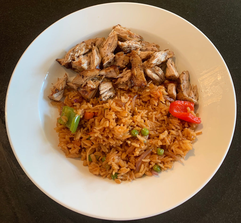 Pulled pork with vegetable fried rice